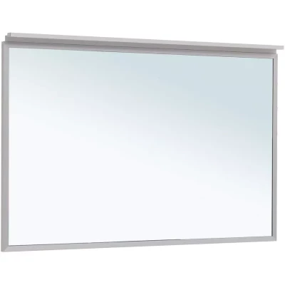 Зеркало подвесное для ванной Allen Brau Priority 120х75 с подсветкой, серебро браш (1.31018.02)