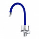 Смеситель Lemark Comfort (LM3075C-Blue) для кухни с подключением к фильтру с питьевой водой латунь хром | синий  (LM3075C-Blue)