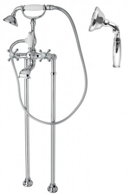 Напольный смеситель для ванны с ручным душем, шлангом 150 см CEZARES GOLF-VDP-01-M, хром