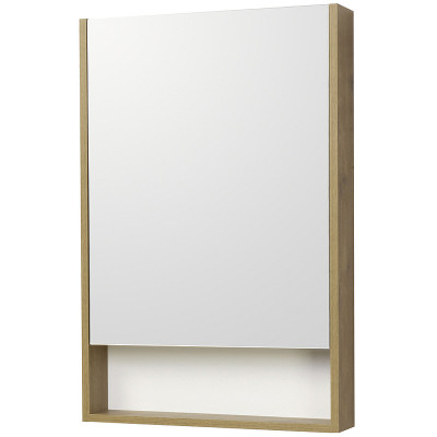 Зеркальный шкаф в ванную Aquaton Сканди 55 1A252102SDZ90 белый дуб рустикальный