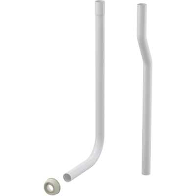 Водосливная труба DN32, состоящая из двух частей + прокладка гофрированная AlcaPlast A95