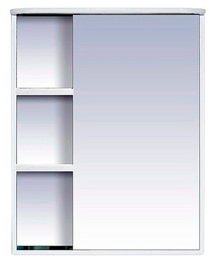Зеркальный шкаф Misty Венера 55 правый со светом белое 56х80 (П-Внр04055-01СвП)