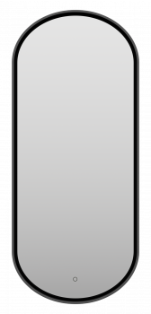 Зеркало подвесное в ванную Brevita Saturn подсветка сенсорное 500x1150 овальное черный (SAT-Dro1-050-black)