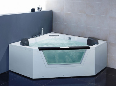 EAGO AM156JDTSZ гидромассажная ванна, угловая, акрил, 150 см x 150 см, белая