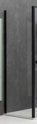 Боковая стенка душевого ограждения Allen Brau Priority 90х200 см, стекло прозрачное, профиль черный браш (3.31018.BBA)