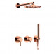 Душевая система - комплект со смесителем X STYLE Розовое золото X96S02ORL Remer  (X96S02ORL)
