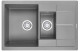 Кухонная мойка GRANULA (7802, алюминиум) кварц 2 чаши с крылом обор. прямоугольная 77,5х49,5  (7802, АЛЮМИНИУМ)