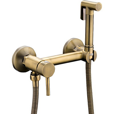 Гигиенический душ со смесителем Haiba HB5510-4 (латунь) бронза