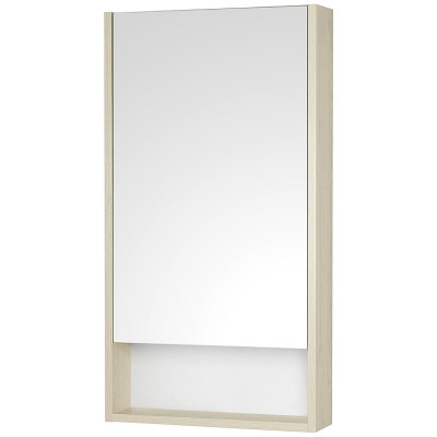 Зеркальный шкаф в ванную Aquaton Сканди 45 1A252002SDB20 белый дуб верона