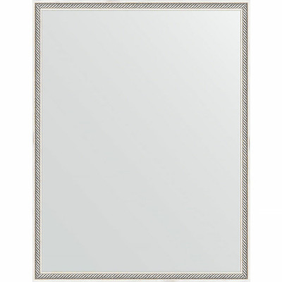 Зеркало настенное Evoform Definite 88х68 BY 0674 в багетной раме Витое серебро 28 мм