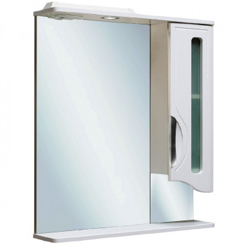 Зеркало со шкафчиком Runo Толедо 65 R 00000001040 с подсветкой белое прямоугольное