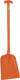 Лопата монолитная, 327 x 271 x 50 мм., 1035 мм, оранжевый цвет Оранжевый (56317)