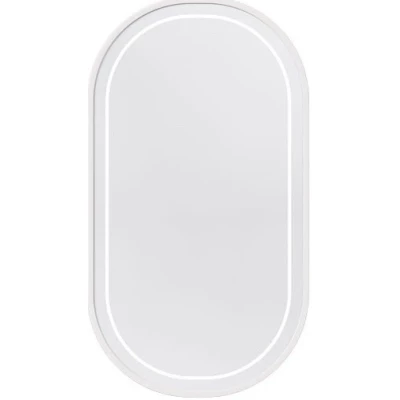 Зеркало для ванной 55х95 см белый матовый Caprigo Контур М-359S-В231 округлое