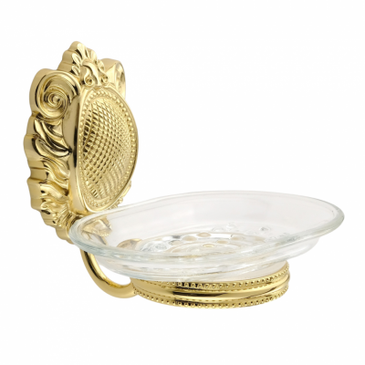 MIGLIORE Cleopatra 16679 мыльница настенная, золото/прозрачное стекло