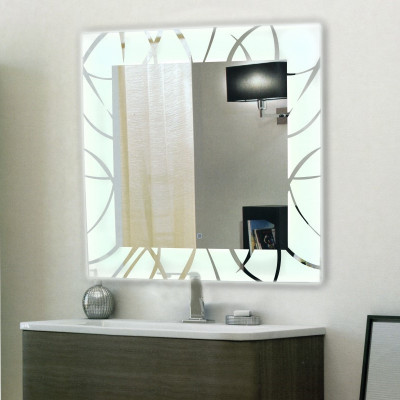 Зеркало в ванную с LED подсветкой Relisan VIVA Гл000024349, 77x77 прямоугольное