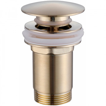 Донный клапан Abber AF0009G click-clack золото матовое для раковины