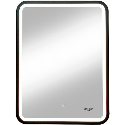 Зеркало в ванную Reflection Happy 600х800 RF4919HP с подсветкой черное с сенсорным выключателем и диммером