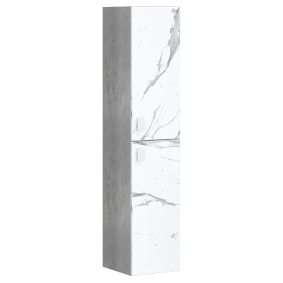 Шкаф-пенал в ванную Onika Марбл 30 подвесной, мрамор камень бетонный, универсальный (403076)