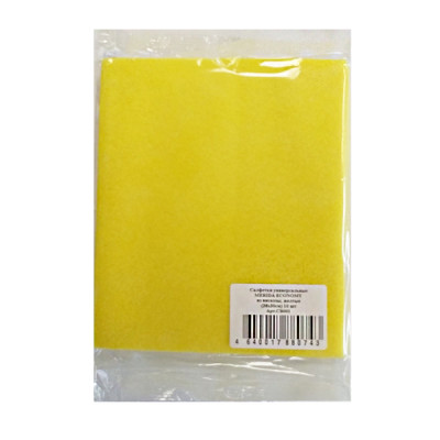Салфетки универсальные MERIDA ECONOMY из вискозы, желтые (37,5 х 28 см), 10 шт