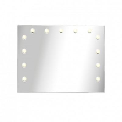 Зеркало GFmark гримёрное с подсветкой 900х700 мм, на 13 светодиодныхламп (без ламп) с цоколем Е14 (40831)