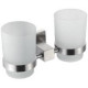 Стаканы для ванной Frap нерж сталь/стекло, сатин 9,1x19x9,8 см (F30308)  (F30308)