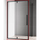 Душевая дверь AQUAme 120 AQM7108-2-12 пр-ль черный матовый стекло прозрачное  (AQM7108-2-12)