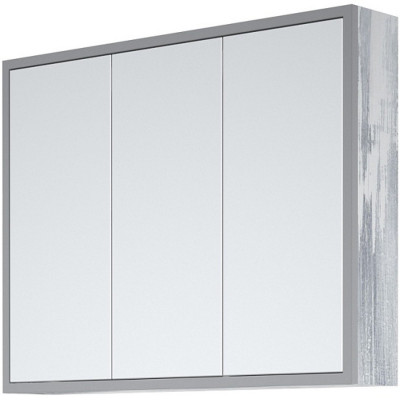 Зеркальный шкафчик в ванную Corozo Айрон 90 SD-00000281 серый