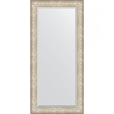 Зеркало настенное Evoform Exclusive 170х80 BY 3608 с фацетом в багетной раме Виньетка серебро 109 мм