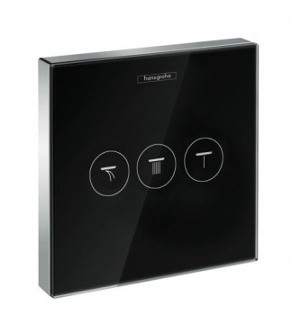 Переключатель на 3 положения (дивертор) Hansgrohe ShowerSelect Glass 15736600 (черный хром)