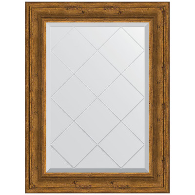 Зеркало настенное Evoform ExclusiveG 91х69 BY 4118 с гравировкой в багетной раме Травленая бронза 99 мм