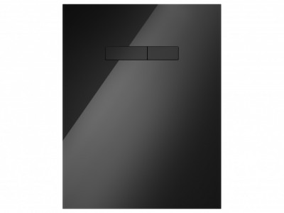 Стеклянная панель TECElux с механическим блоком управления, стекло черное, клавиши черные (9650005)