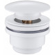 Донный клапан Abber AF0011W click-clack белый для раковины  (AF0011W)