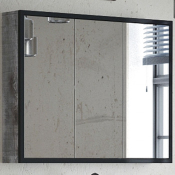 Зеркальный шкафчик в ванную Corozo Айрон 90 SD-00000282 черный антик
