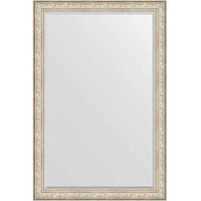 Зеркало настенное Evoform Exclusive 180х120 BY 3634 с фацетом в багетной раме Виньетка серебро 109 мм