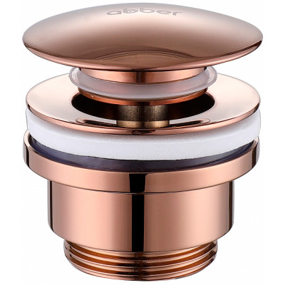 Донный клапан Abber AF0011RG click-clack розовое золото для раковины