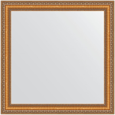Зеркало настенное Evoform Definite 65х65 BY 3138 в багетной раме Золотые бусы на бронзе 60 мм