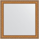 Зеркало настенное Evoform Definite 65х65 BY 3138 в багетной раме Золотые бусы на бронзе 60 мм  (BY 3138)