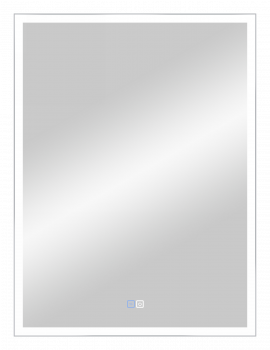 Зеркало подвесное в ванную Misty Веритате подогрев подсветка сенсорное 600x800 прямоугольное серый (ВЕР-02-60/80-14)