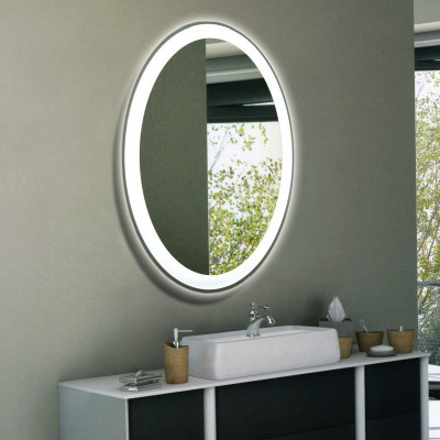 Зеркало в ванную с LED подсветкой Relisan SARA Гл000024329, 57x77 овальное