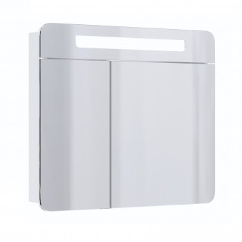 Зеркальный шкафчик Onika Неаполь 80 белый, c LED подсветкой (208094)