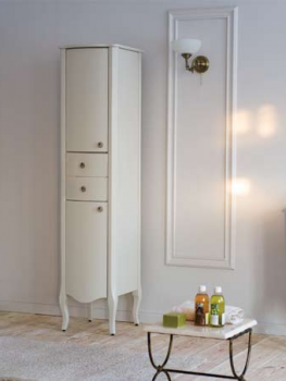Аллигатор-мебель Royal Комфорт В(М) (цвет белый)  пенал для ванной, МДФ